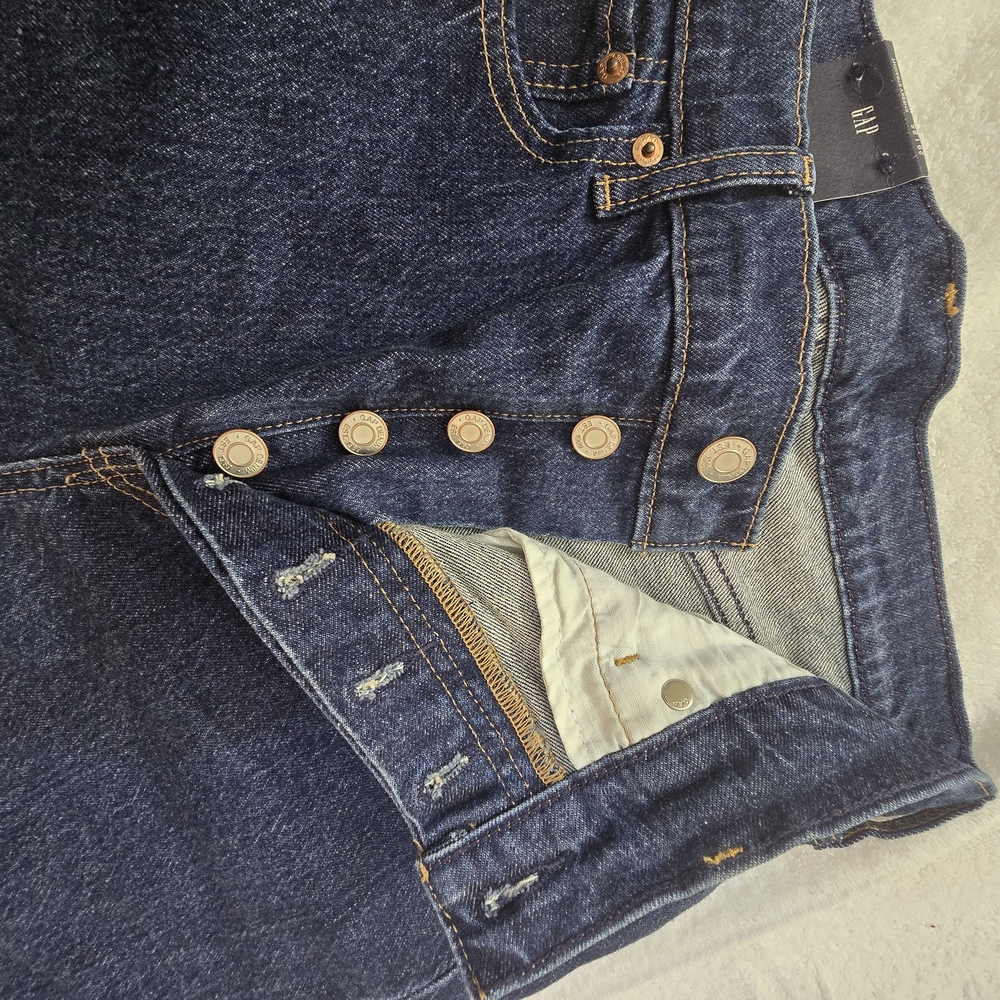 GAP High Rise Straight Leg Jeans – Size 29 – Dark Wash Cheeky Straight - Picture 5 of 8